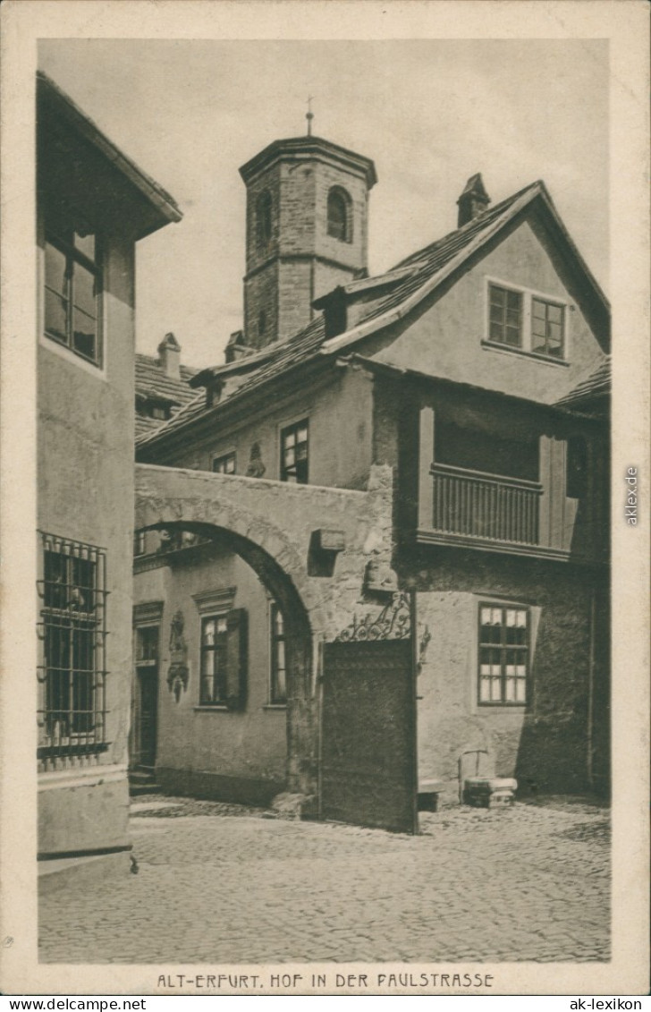 Ansichtskarte Erfurt Hof In Der Paulstrasse 1928  - Erfurt