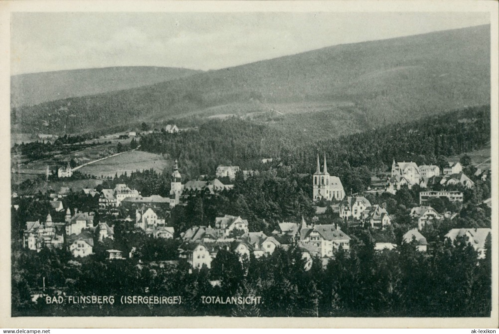 Postcard Bad Flinsberg Świeradów-Zdrój Totalansicht 1932  - Schlesien