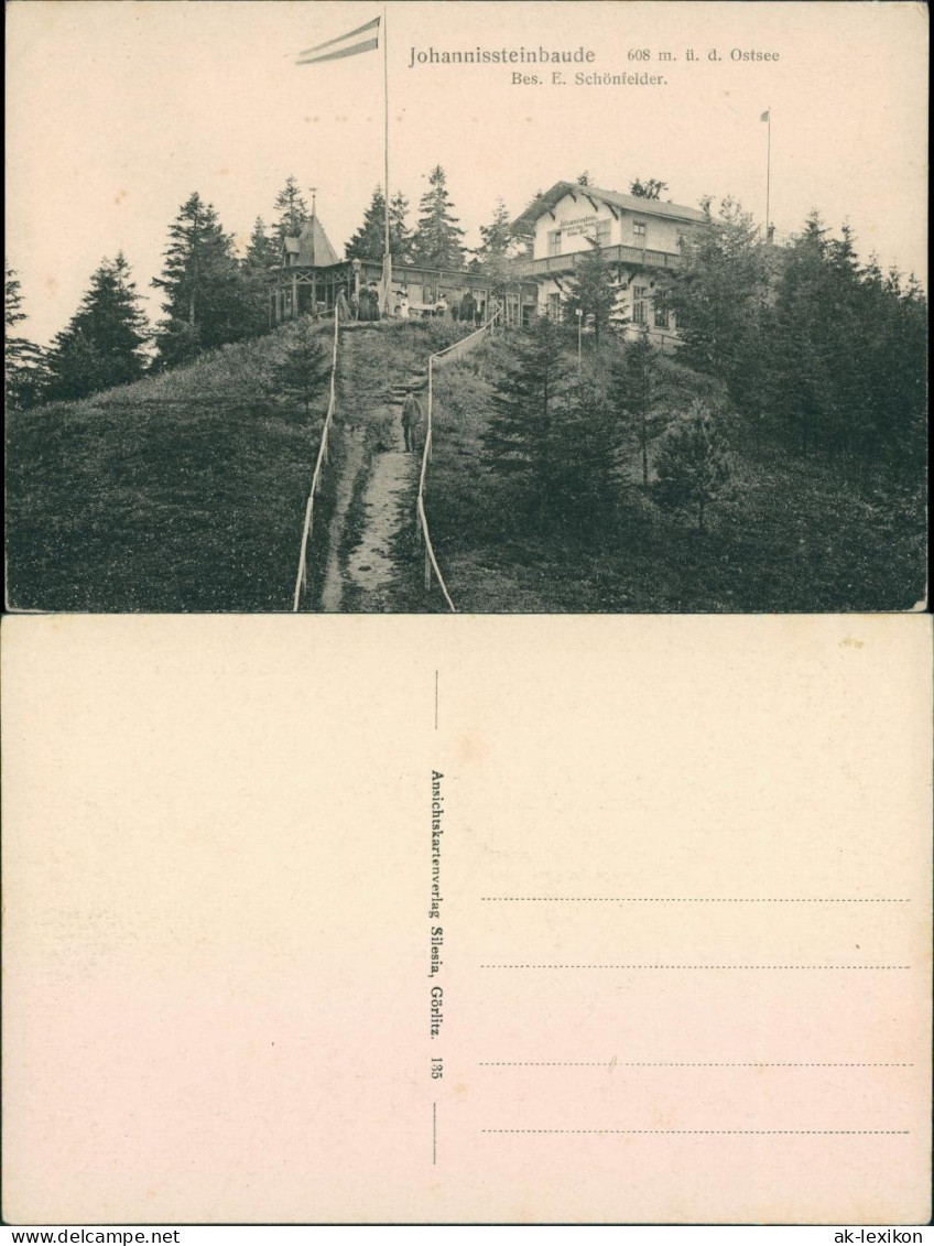 Ansichtskarte Hain-Oybin Johannissteinbaude 1914  - Oybin