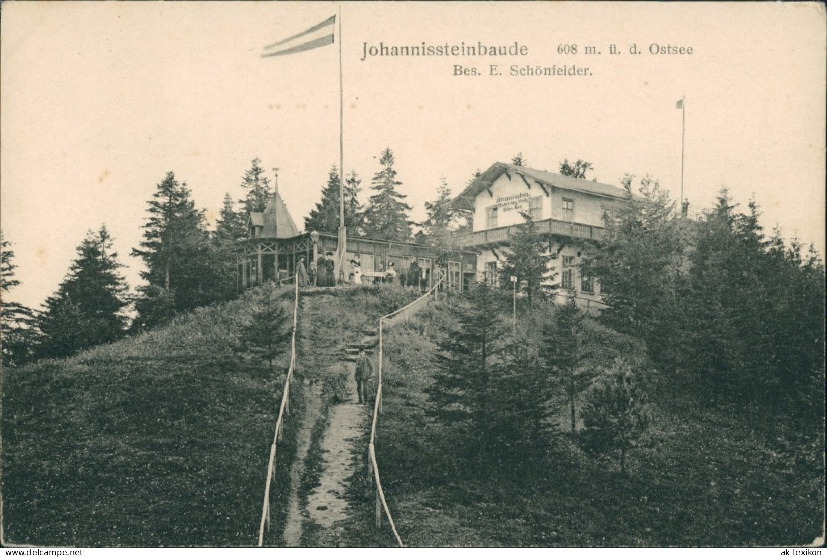 Ansichtskarte Hain-Oybin Johannissteinbaude 1914  - Oybin