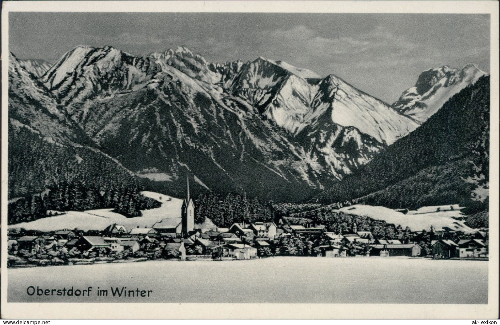 Ansichtskarte Oberstdorf (Allgäu) Winter Panorama 1934 - Oberstdorf