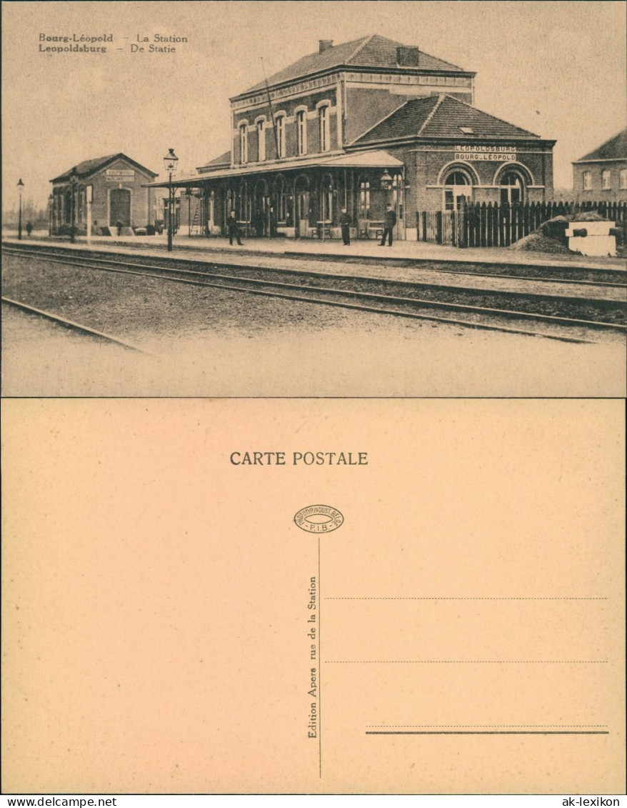 Postkaart Leopoldsburg La Station/Bahnhof 1919 - Other & Unclassified