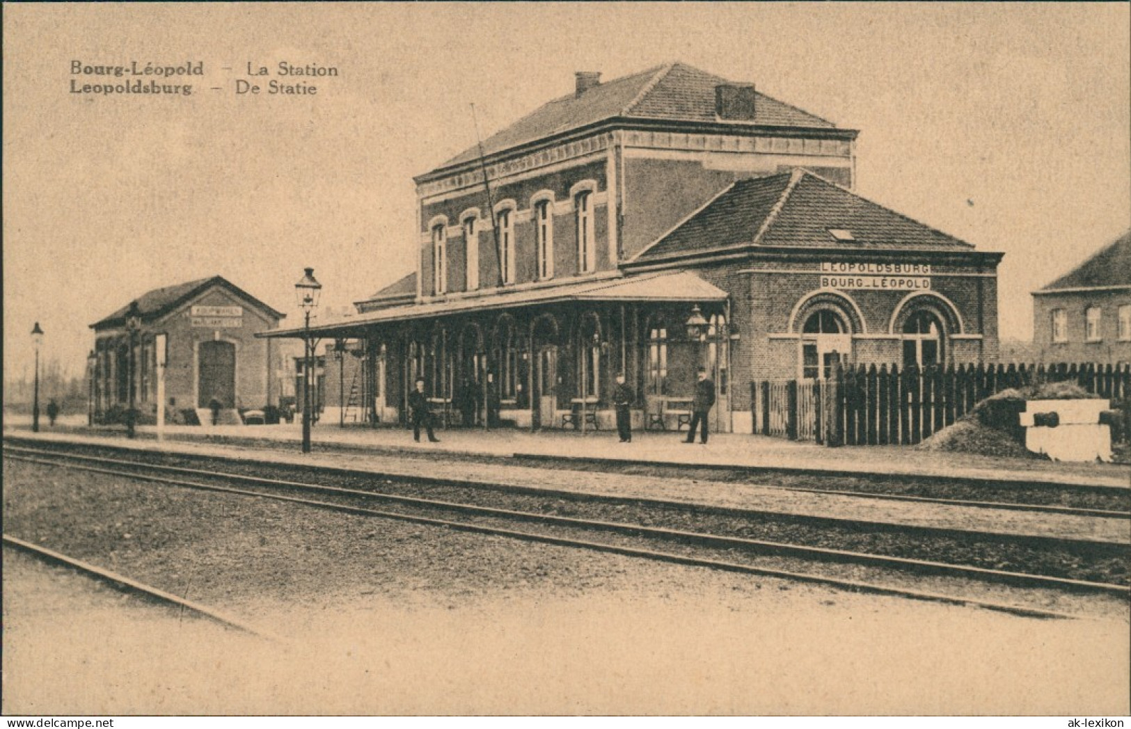 Postkaart Leopoldsburg La Station/Bahnhof 1919 - Other & Unclassified