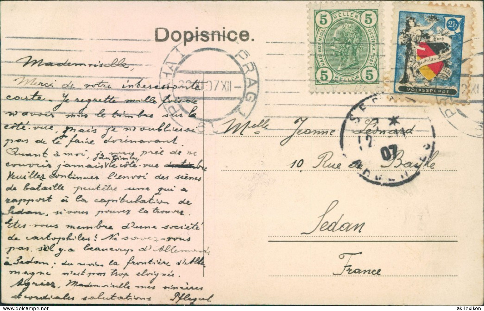 Postcard Prag Praha Palackeho Nabrezi - Dampfer 1907  - Tchéquie