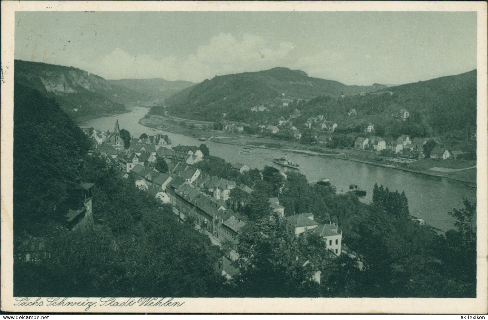 Ansichtskarte Wehlen Panorama-Ansicht Mit Elbe 1933 - Wehlen