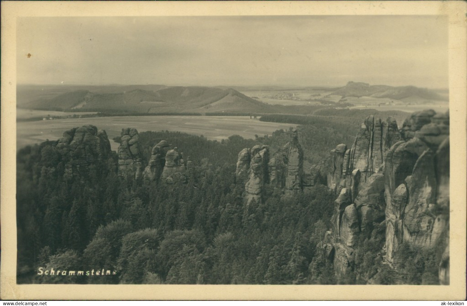 Ansichtskarte Bad Schandau Schrammsteine 1930 - Bad Schandau