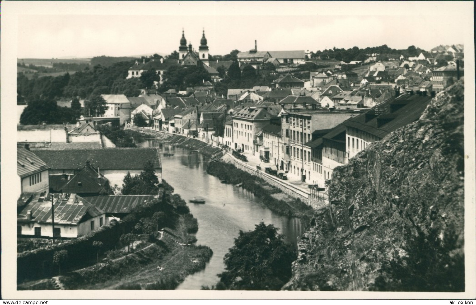 Postcard Trebitsch T&#345;ebí&#269; Stadtpartie 1929  - Tchéquie