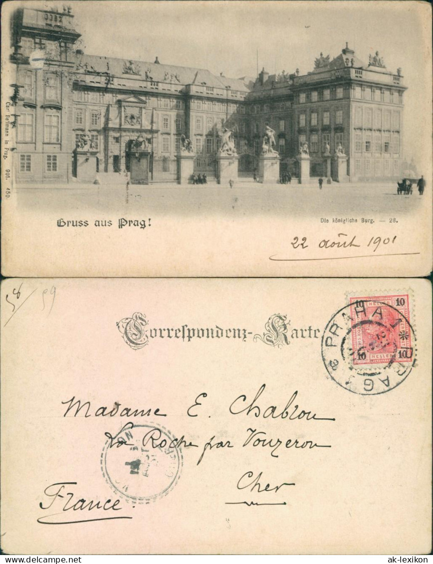 Burgstadt-Prag Hradschin/Hradčany Praha Die Königliche Burg 1901  - Tchéquie