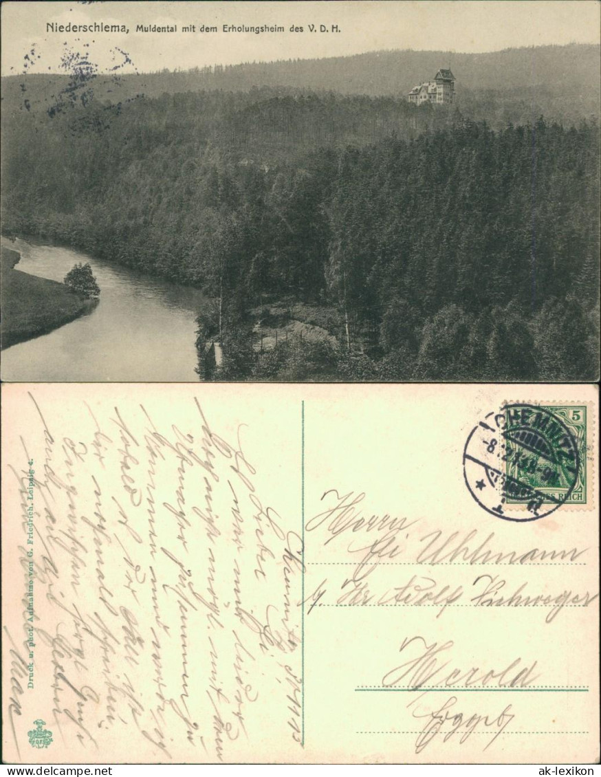 Niederschlema-Bad Schlema Muldental Mit Dem Erholungsheim Des V.D.H. 1913 - Bad Schlema