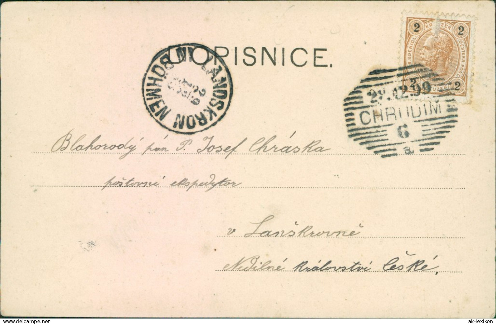 Postcard Chrudim Crudim Stadt Und Straßenblick 1899  - Tchéquie