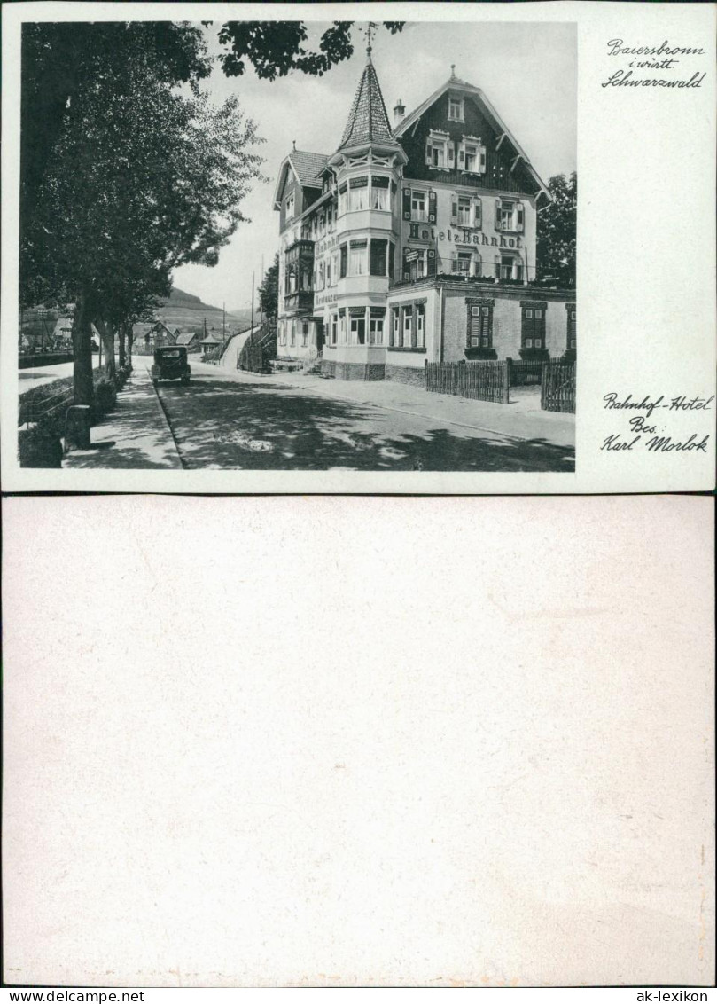 Foto Baiersbronn Bahnhofshotel 1930 Privatfoto - Baiersbronn