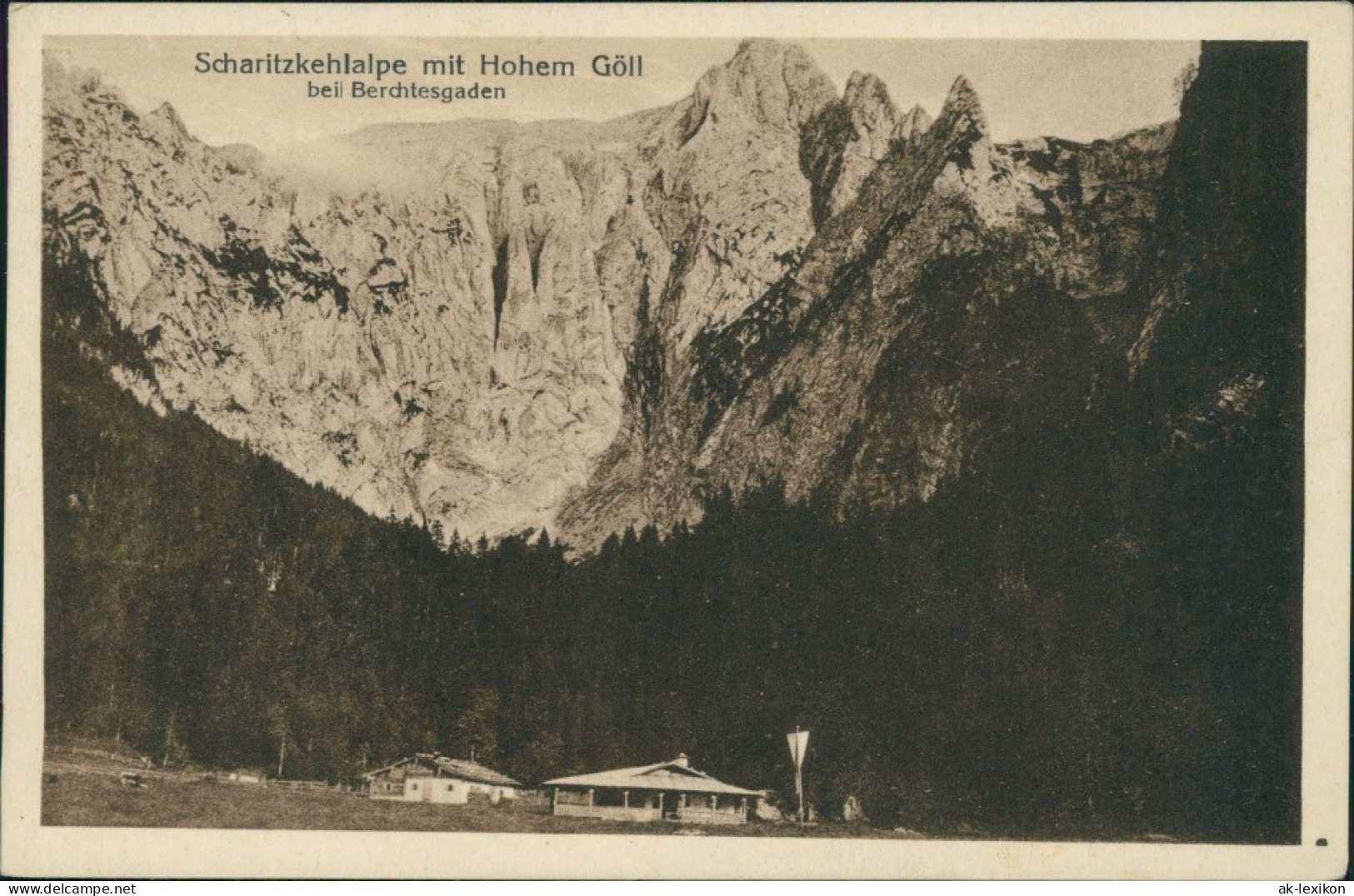 Ansichtskarte Berchtesgaden Scharitzkehlalpe Mit Hohem Göll 1923 - Berchtesgaden