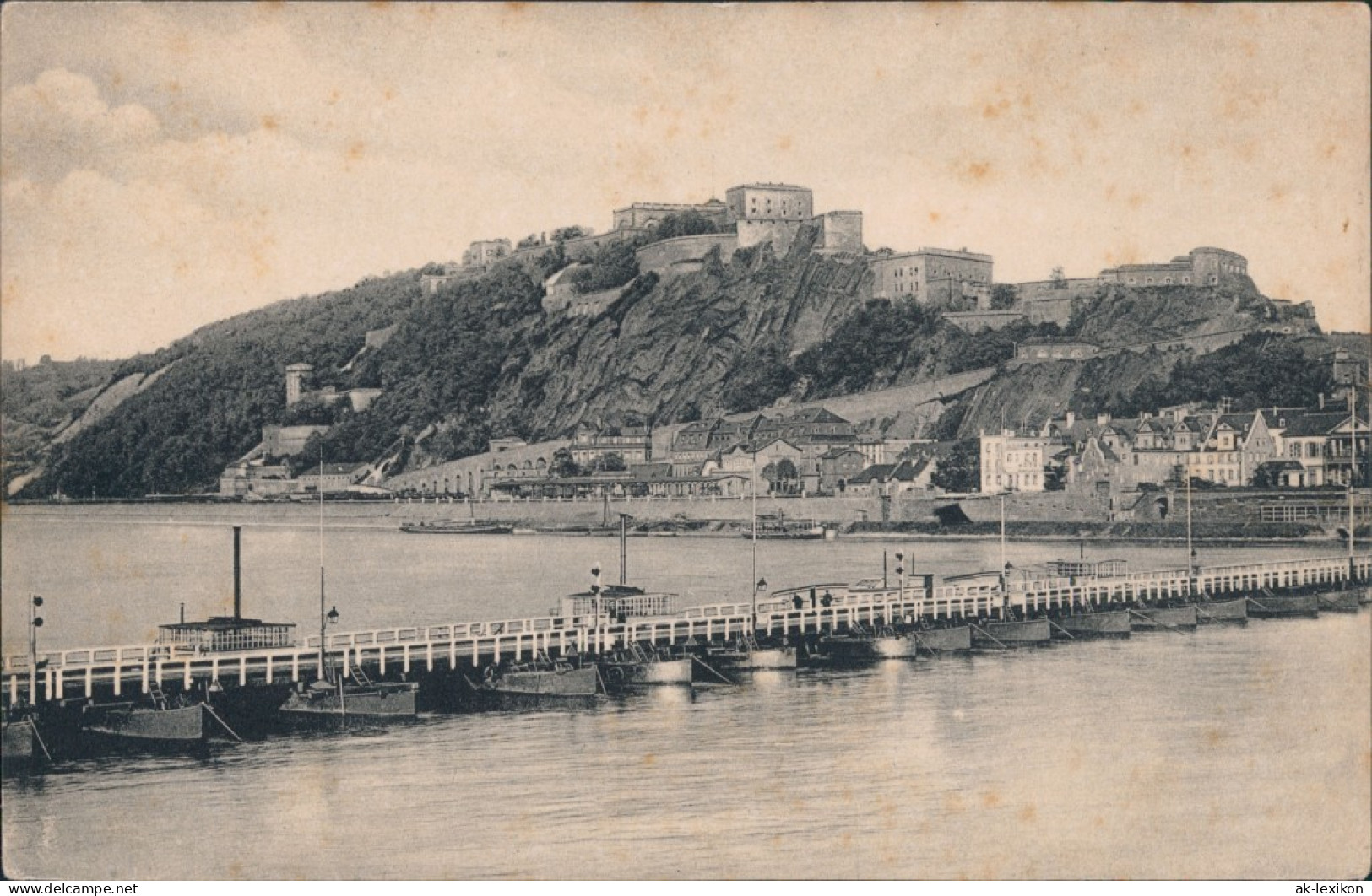 Ansichtskarte Koblenz Festung Ehrenbreitstein - Brücke 1915  - Koblenz