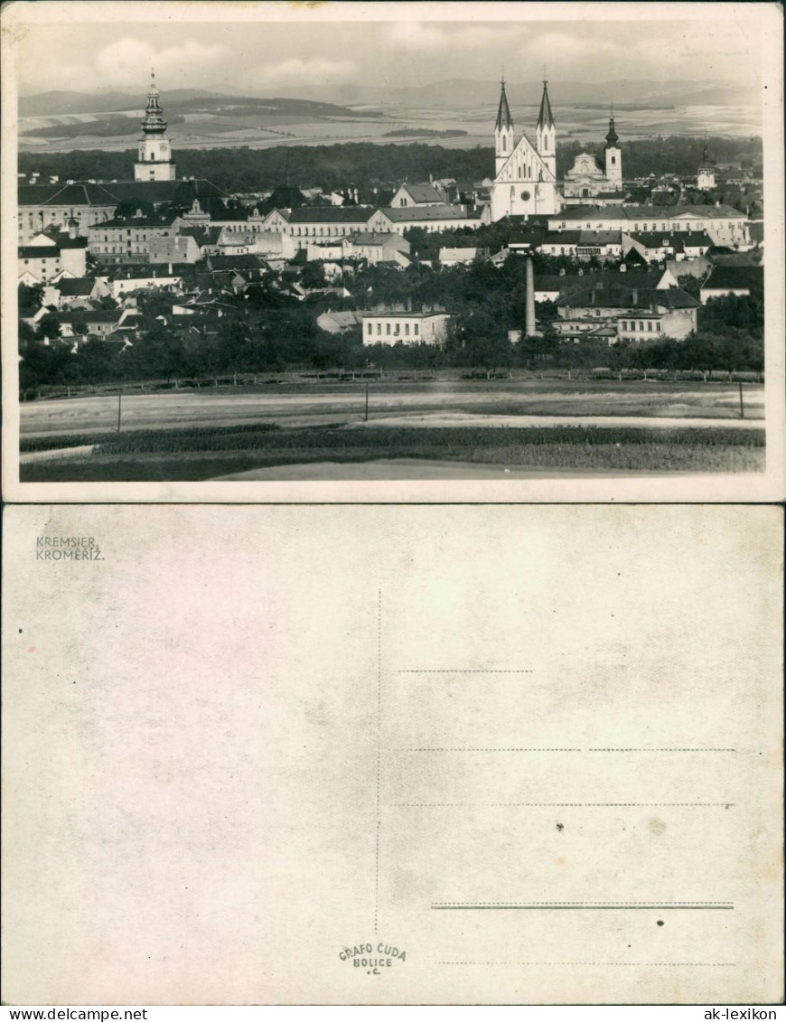 Postcard Kremsier Kroměříž Blick Auf Stadt Und Fabrikanlagen 1930  - Tchéquie