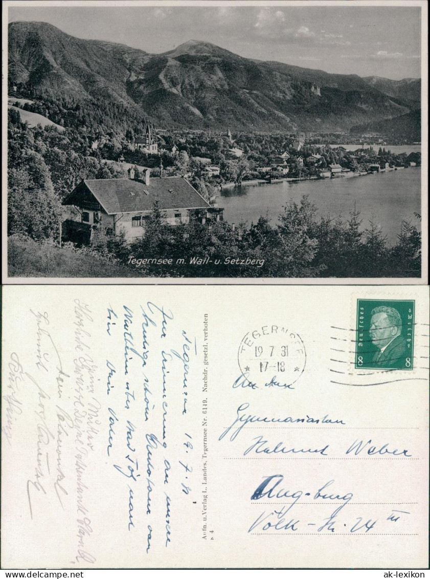 Ansichtskarte Tegernsee (Stadt) Wall- Und Setzberg 1931  - Tegernsee