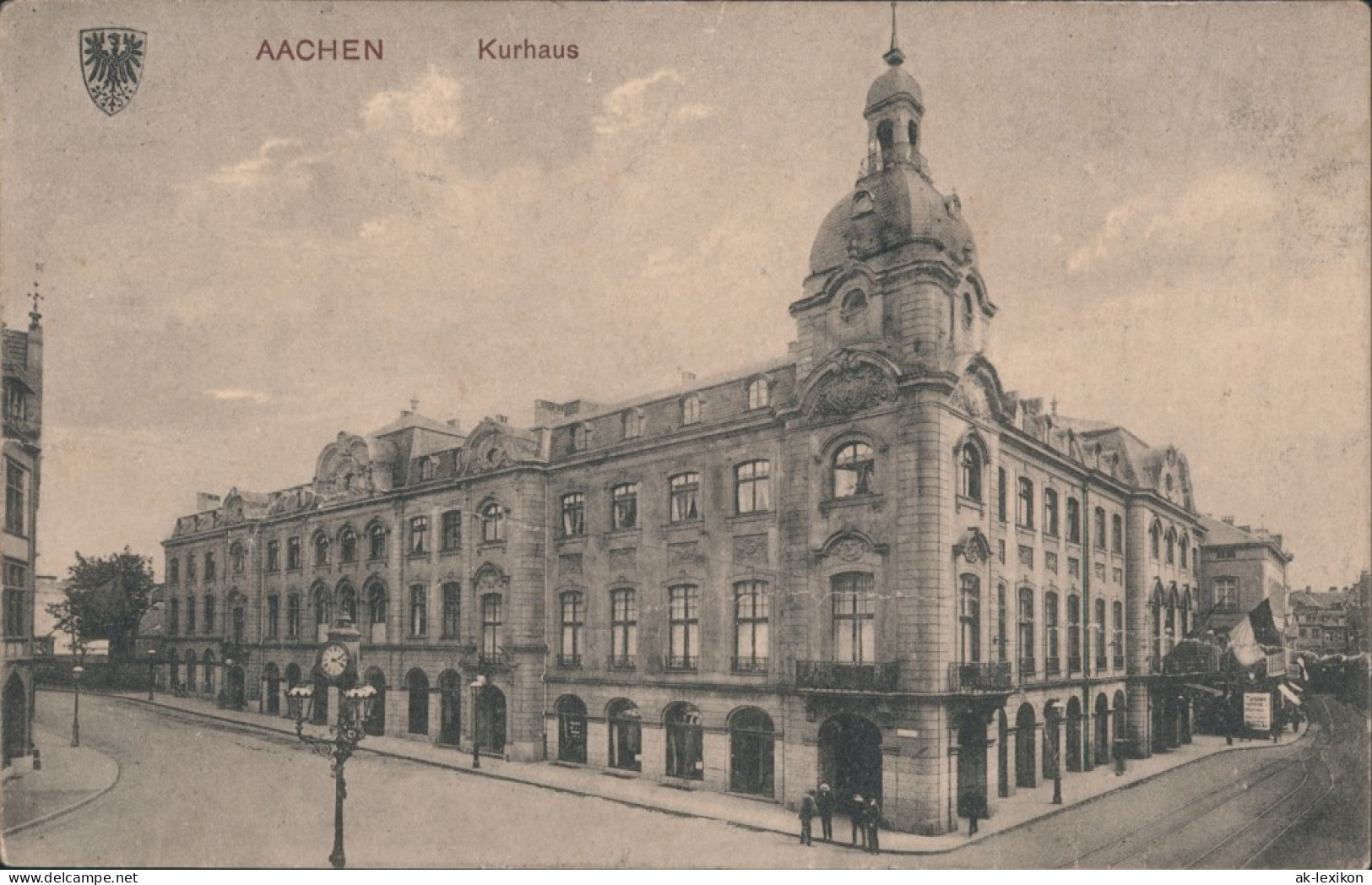 Ansichtskarte Aachen Straßenpartie Am Kurhaus 1915  - Aachen