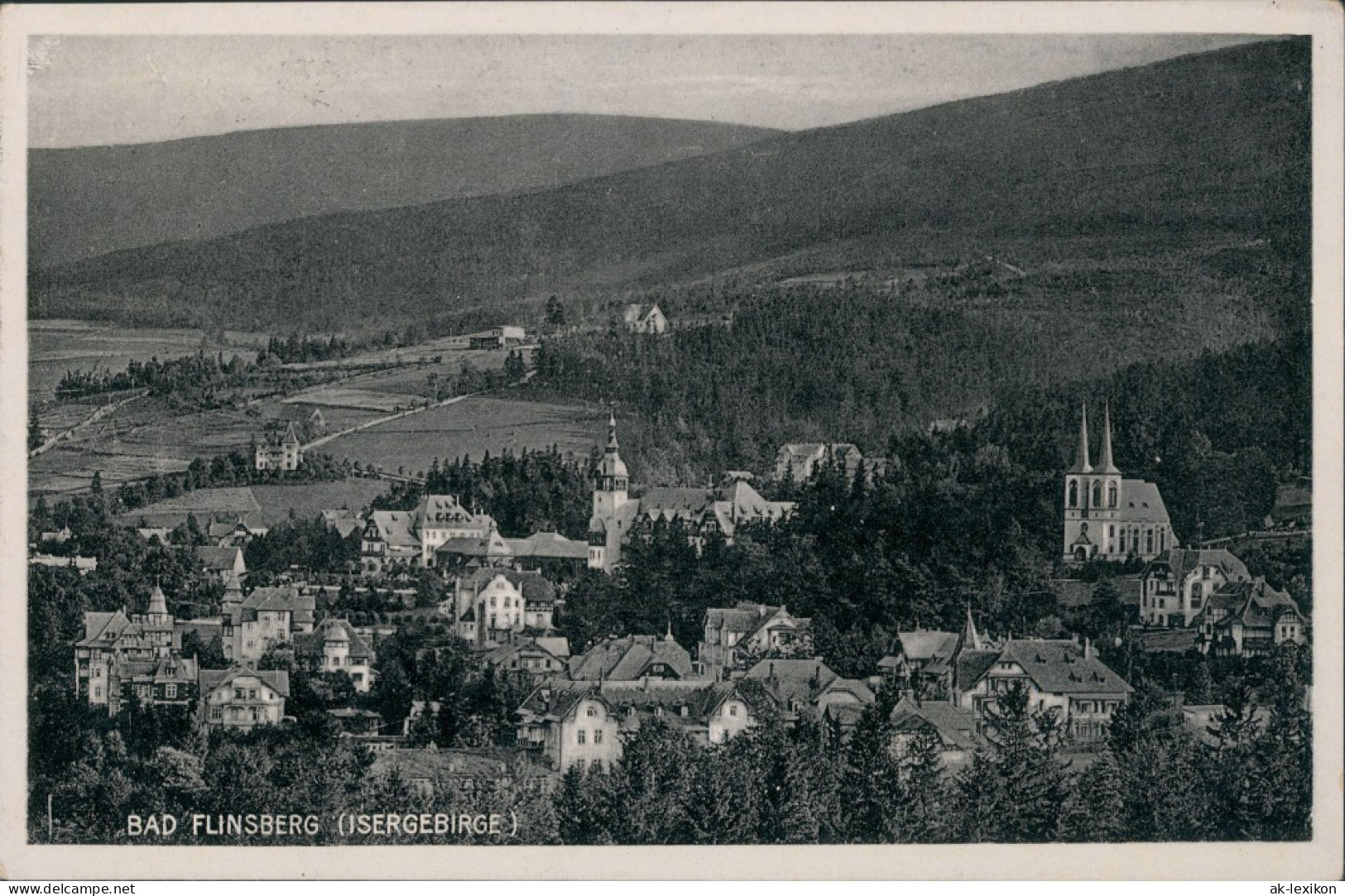 Postcard Bad Flinsberg Świeradów-Zdrój Blick Auf Die Stadt 1929  - Schlesien