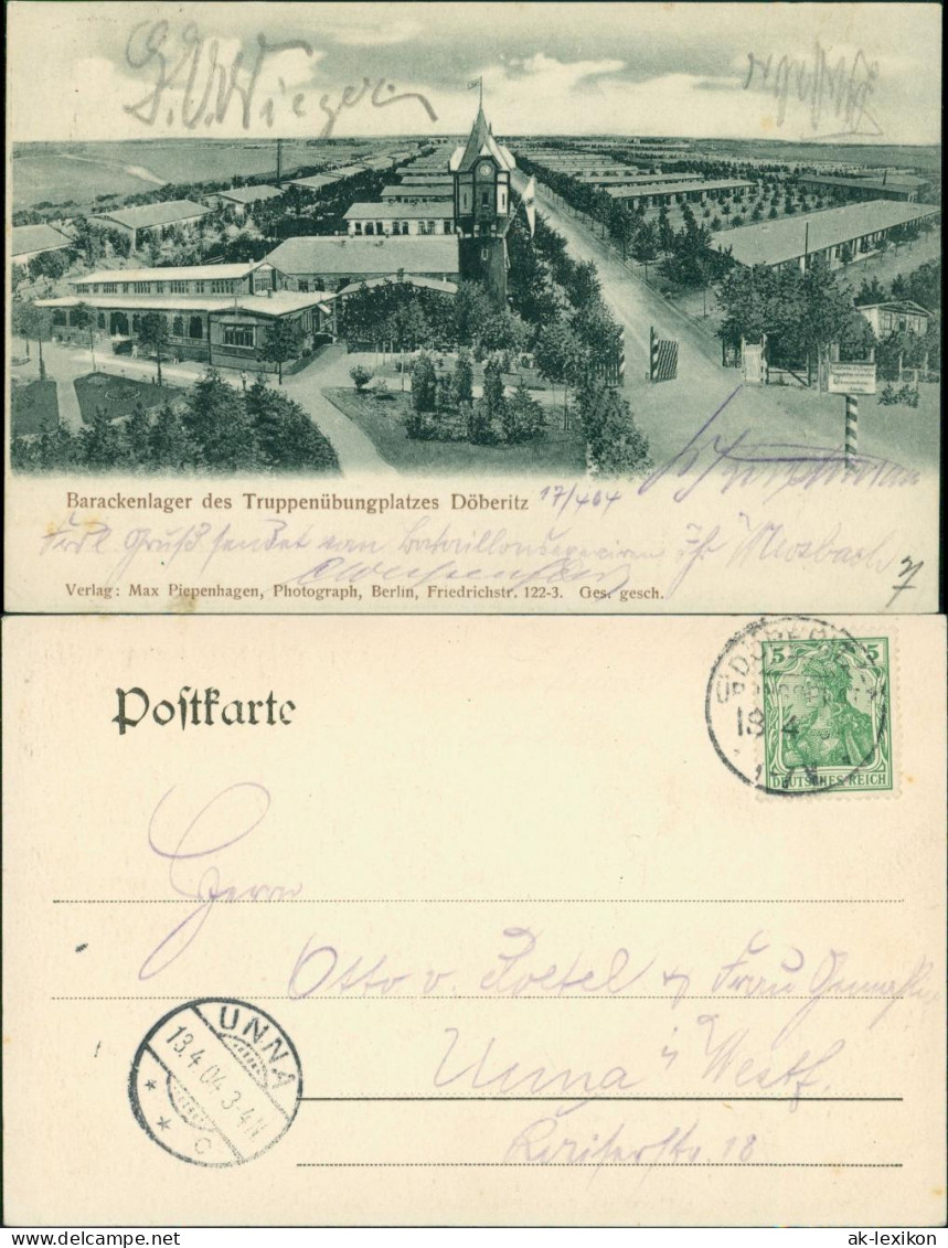 Ansichtskarte Dallgow-Döberitz Barackenlager - Straße 1904  - Dallgow-Döberitz