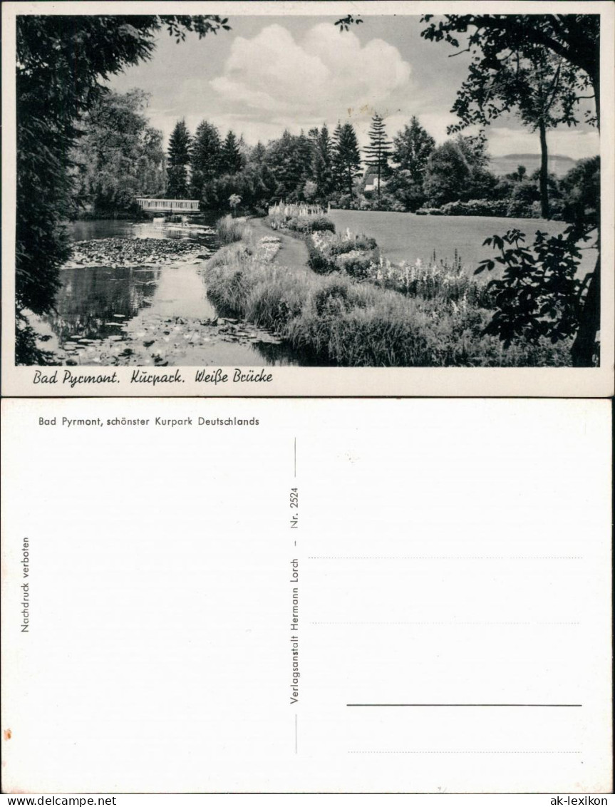 Ansichtskarte Bad Pyrmont Schönster Kurpark Deutschlands 1939 - Bad Pyrmont