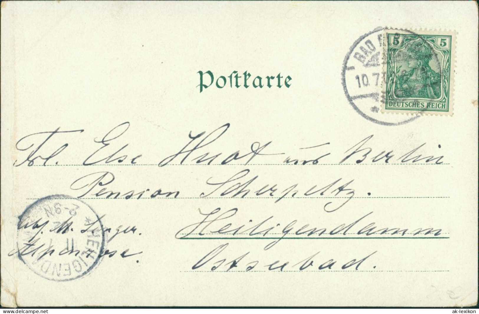 Ansichtskarte Bad Elster - Stadt Luisa-See 1906  - Bad Elster