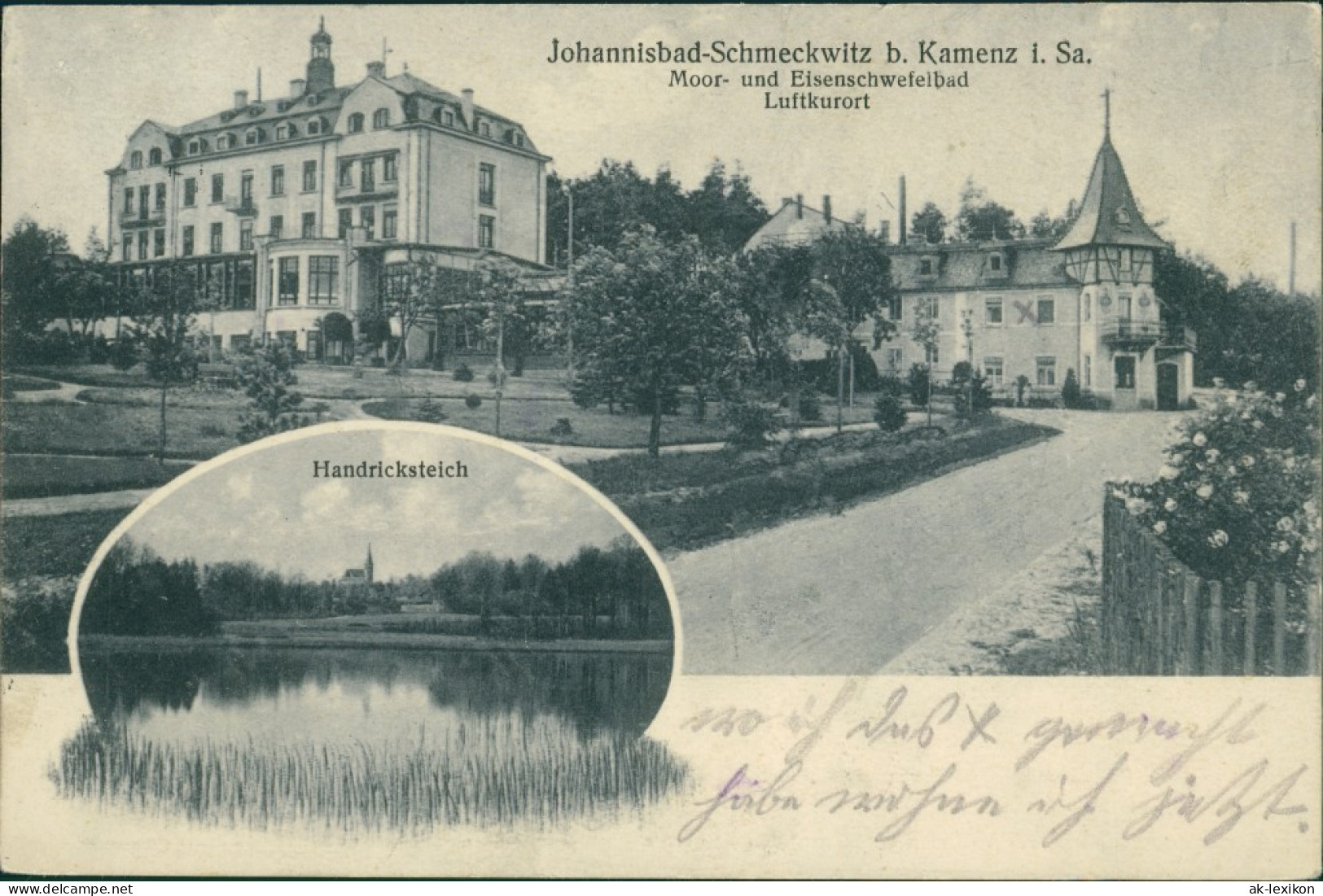 Schmeckwitz (Oberlausitz) Kurhaus - Handricksteich - Eisenschwefelbad 1925 - Schmeckwitz (Oberlausitz)