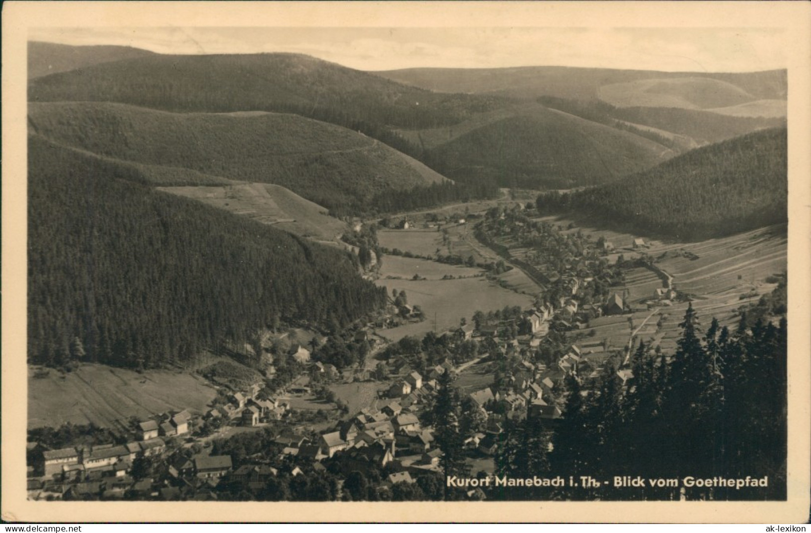 Ansichtskarte Manebach-Ilmenau Luftbild G1954 - Ilmenau