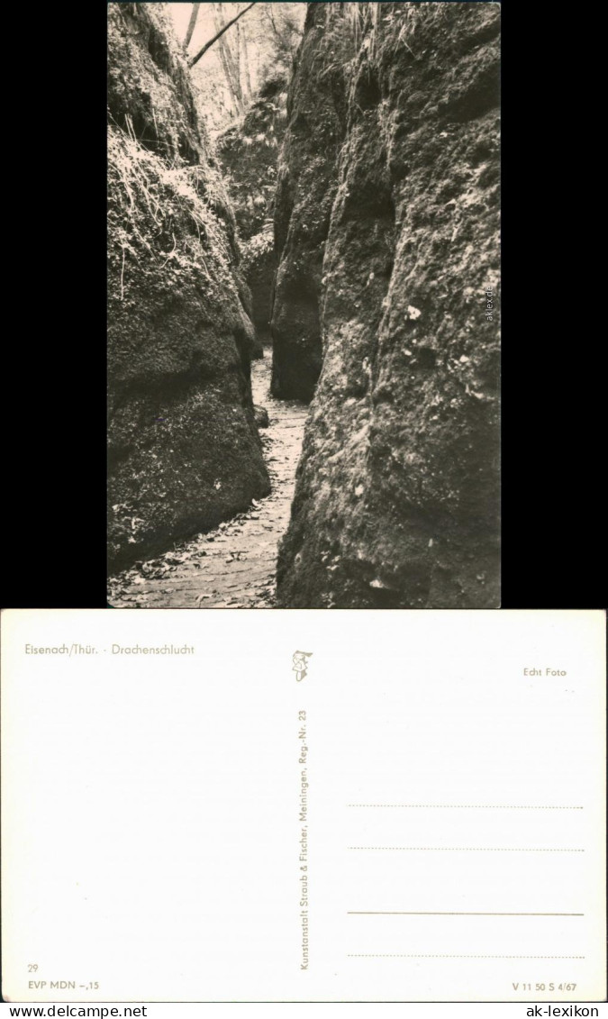 Ansichtskarte Eisenach Drachenschlucht 1967 - Eisenach