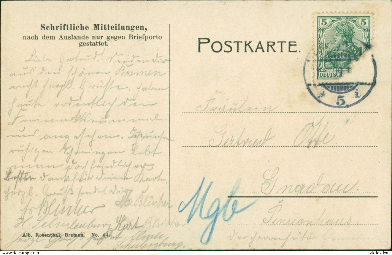 Mitte-Bremen Heerdenthorsteinweg Kutschen G1909 - Bremen