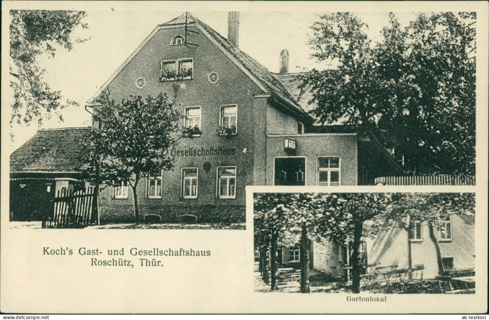 Ansichtskarte Roschütz-Gera Koch's Gast- Und Gesellschaftshaus 1924 - Gera