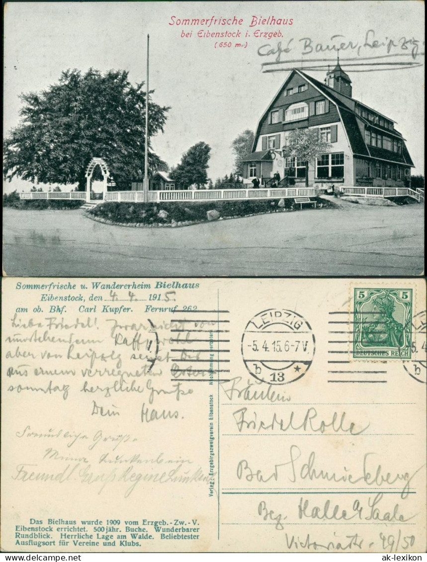 Ansichtskarte Eibenstock Museum Bielhaus 1915 - Eibenstock