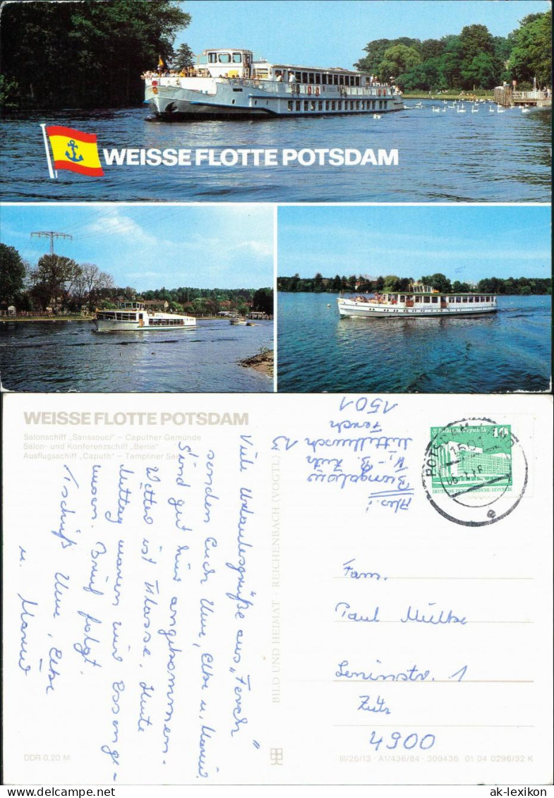 Ansichtskarte Potsdam Weiße Flotte Salonschiff Ausflugsschiff 1984 - Potsdam