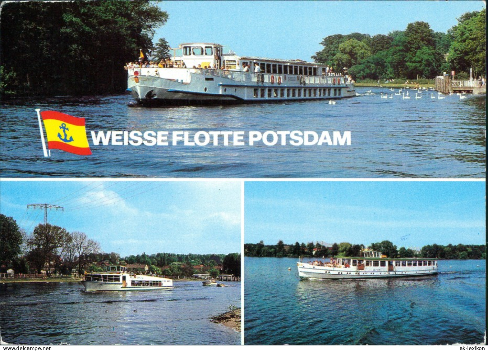Ansichtskarte Potsdam Weiße Flotte Salonschiff Ausflugsschiff 1984 - Potsdam