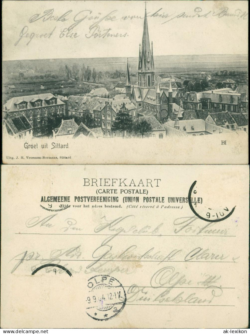 Postkaart Sittard Blick Auf Die Stadt 1904  - Sonstige & Ohne Zuordnung