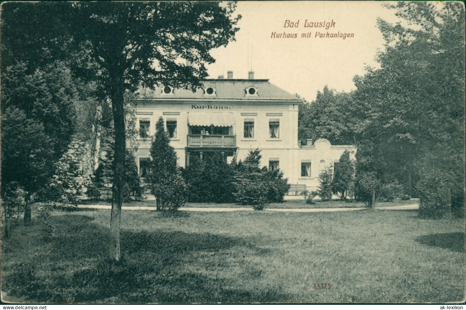 Ansichtskarte Bad Lausick Lausigk Kurhaus Mit Parkanlagen 1912 - Bad Lausick