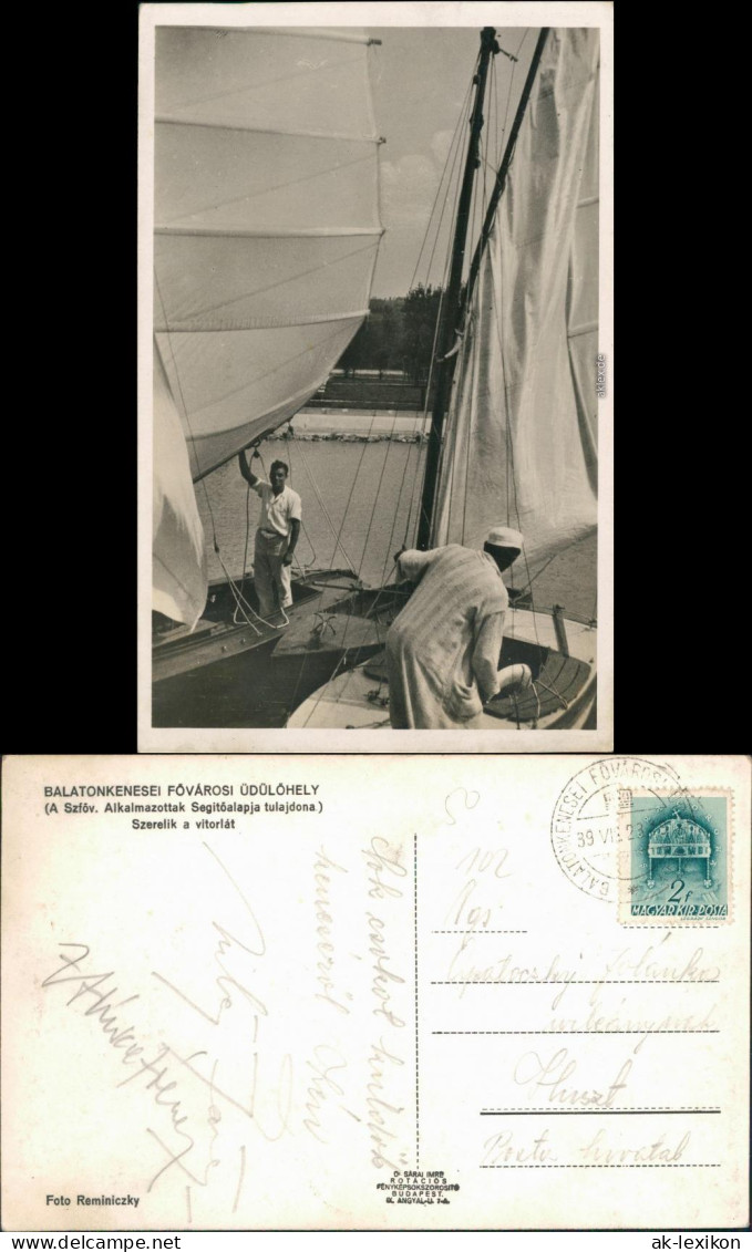 Postcard Balatonkenese BALATONKENESEI FŐVÁROSI ÜDÜLŐHELY 1923 - Ungarn