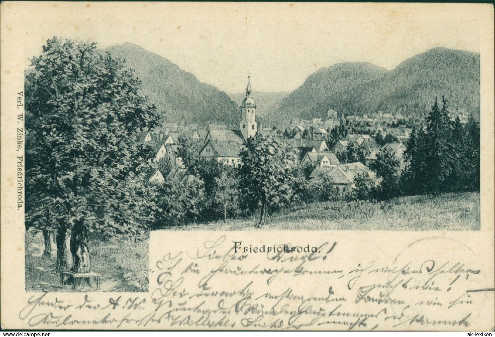 Ansichtskarte Friedrichroda Partie An Der Stadt 1909 - Friedrichroda