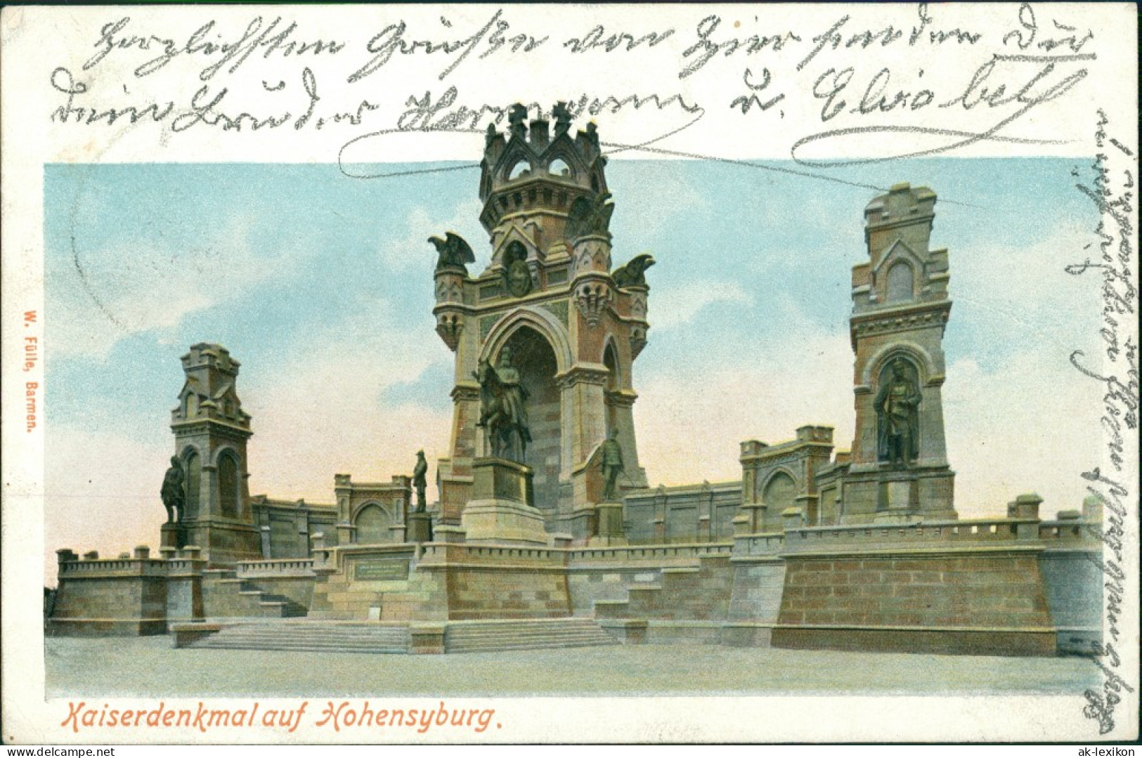 Ansichtskarte Syburg-Dortmund Hohensyburgdenkmal - Denkmal 1904  - Dortmund