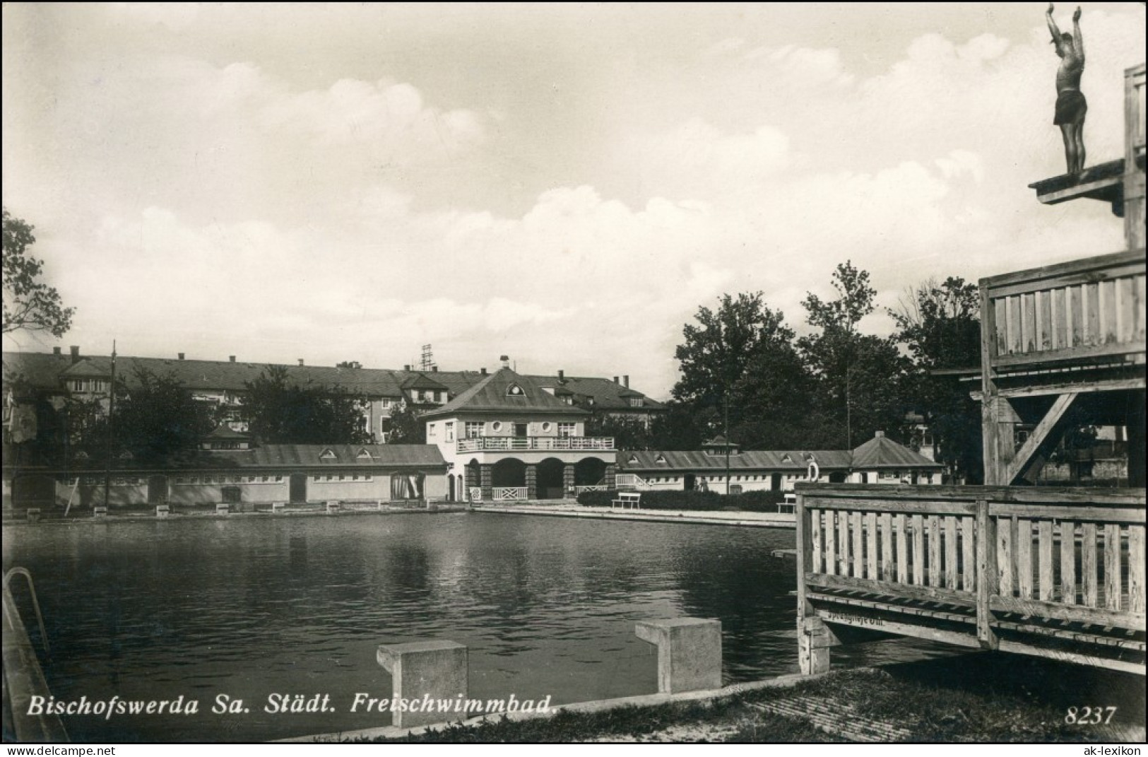 Ansichtskarte Bischofswerda Freischwimmbad 1936  - Bischofswerda