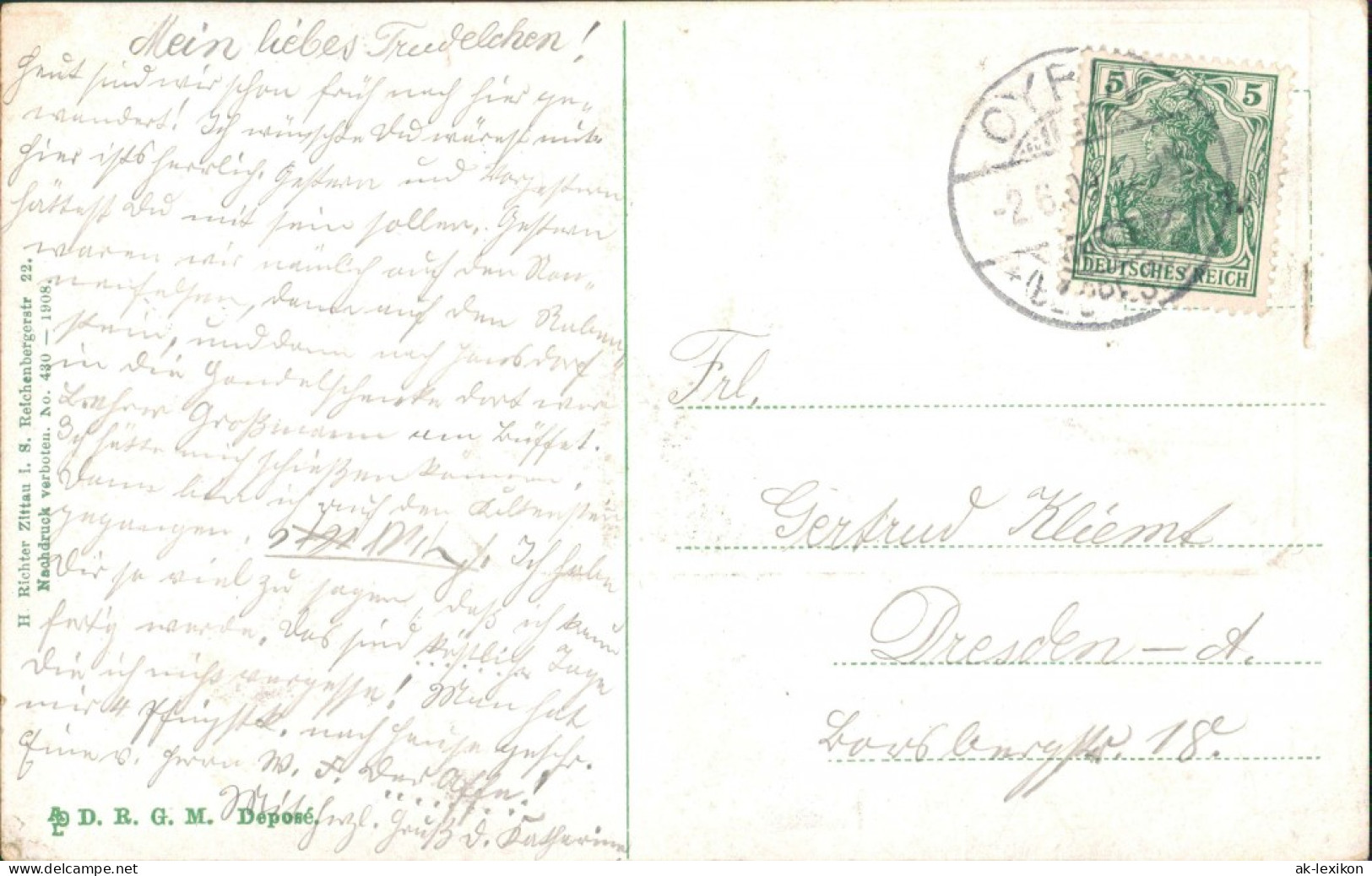 Ansichtskarte Oybin Leporello - Hochwald.. Frau 1908 Leporello - Oybin