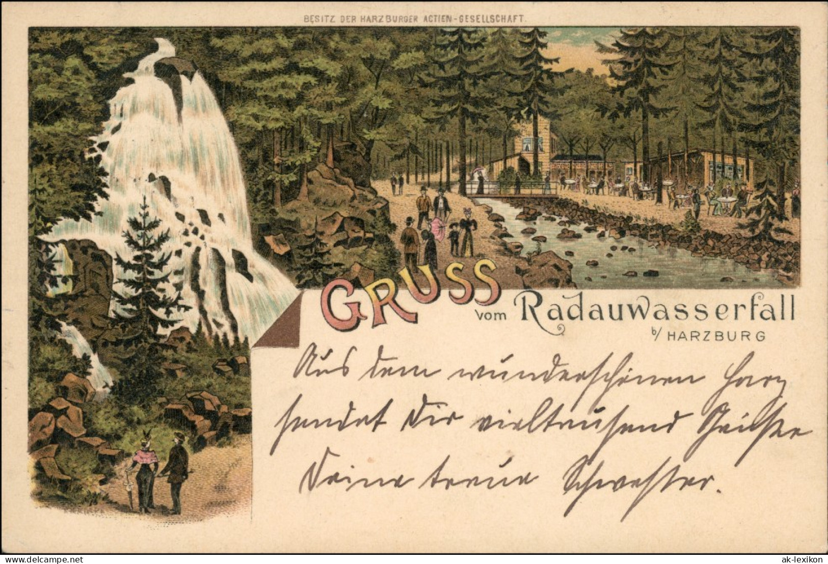 Ansichtskarte Bad Harzburg Litho AK: Gruss Vom Radauwasserfall 1897  - Bad Harzburg