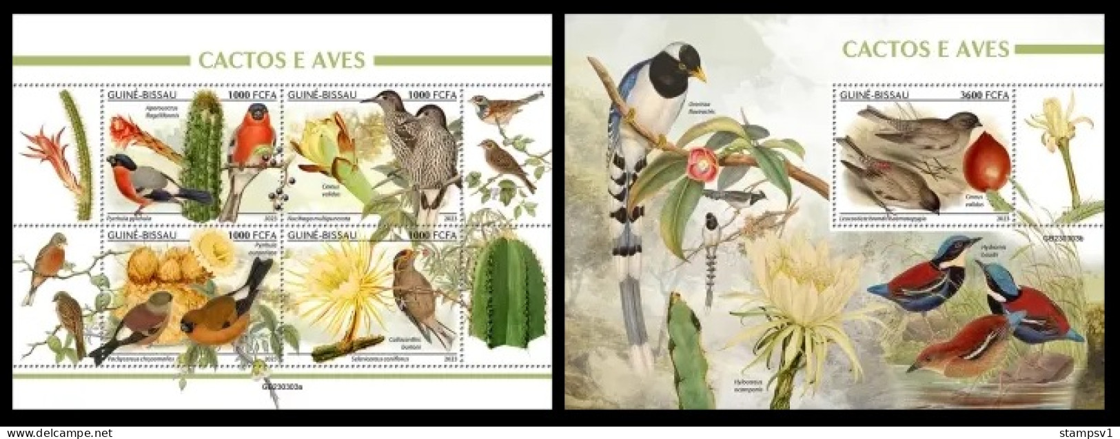 Guinea Bissau 2023 Cactus & Birds. (303) OFFICIAL ISSUE - Sukkulenten