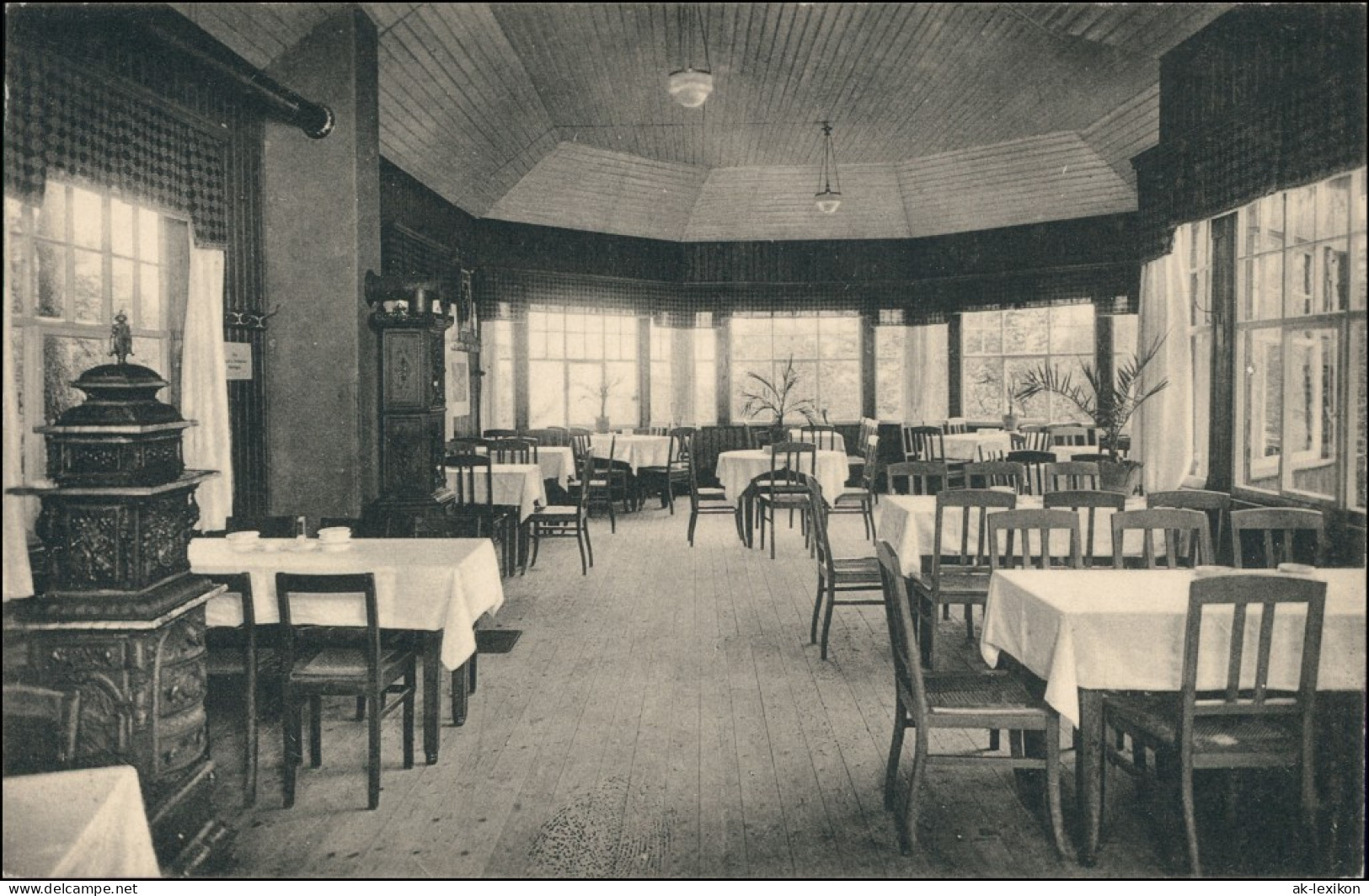 Ansichtskarte Großschönau (Sachsen) Innenansicht - Restaurant Hutberg 1917  - Grossschoenau (Sachsen)