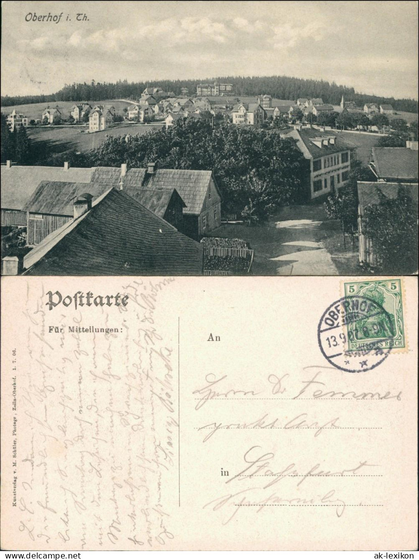 Ansichtskarte Oberhof (Thüringen) Straßenpartie Im Ort 1907  - Oberhof