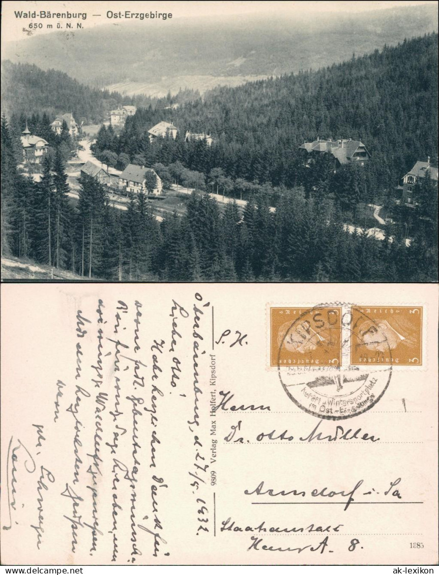 Ansichtskarte Waldbärenburg-Altenberg (Erzgebirge) Blick Auf Die Stadt 1916  - Altenberg