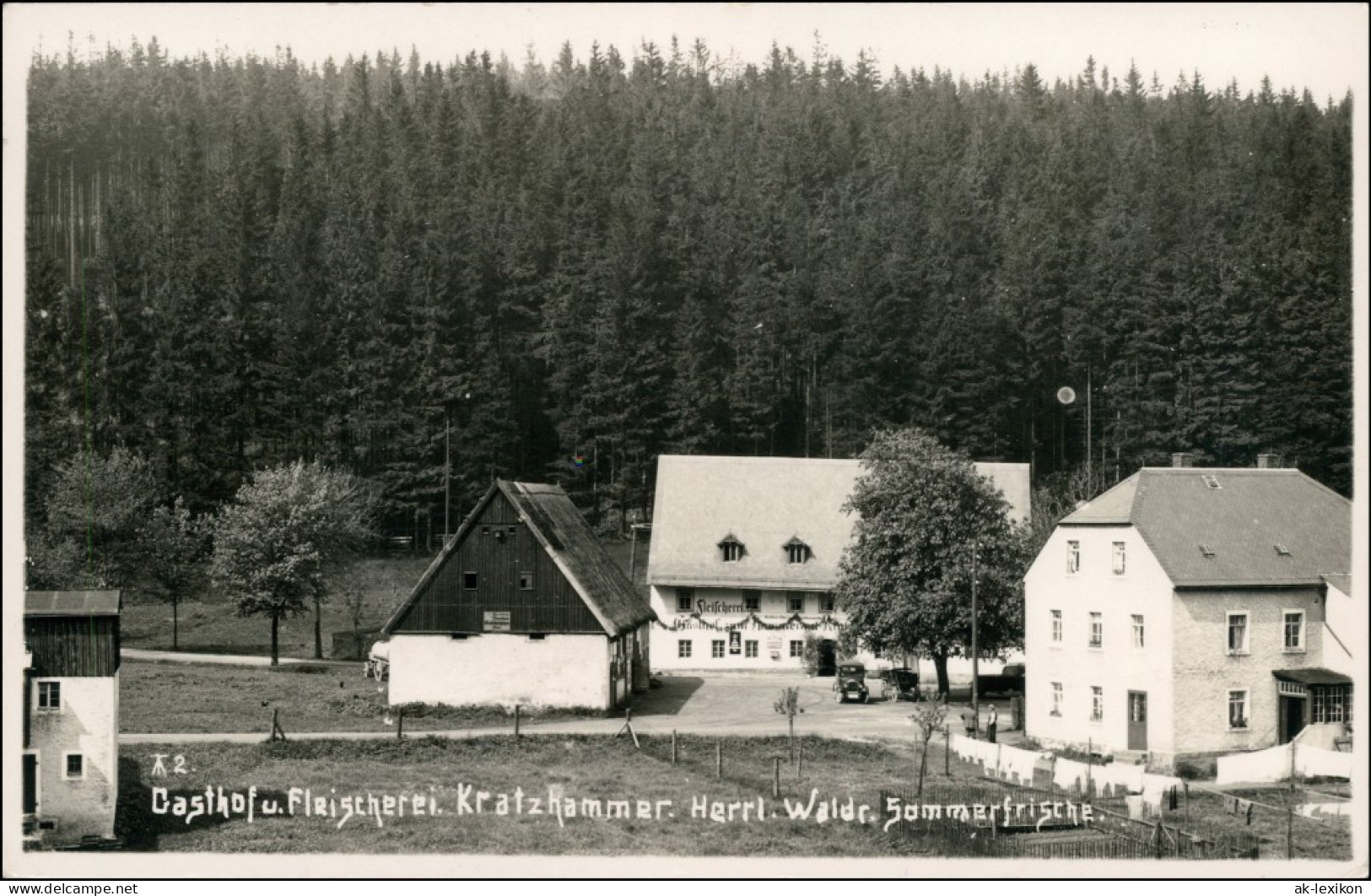 Kratzhammer-Altenberg (Erzgebirge) Partie A Gasthof Und Fleischerei 1938  - Altenberg