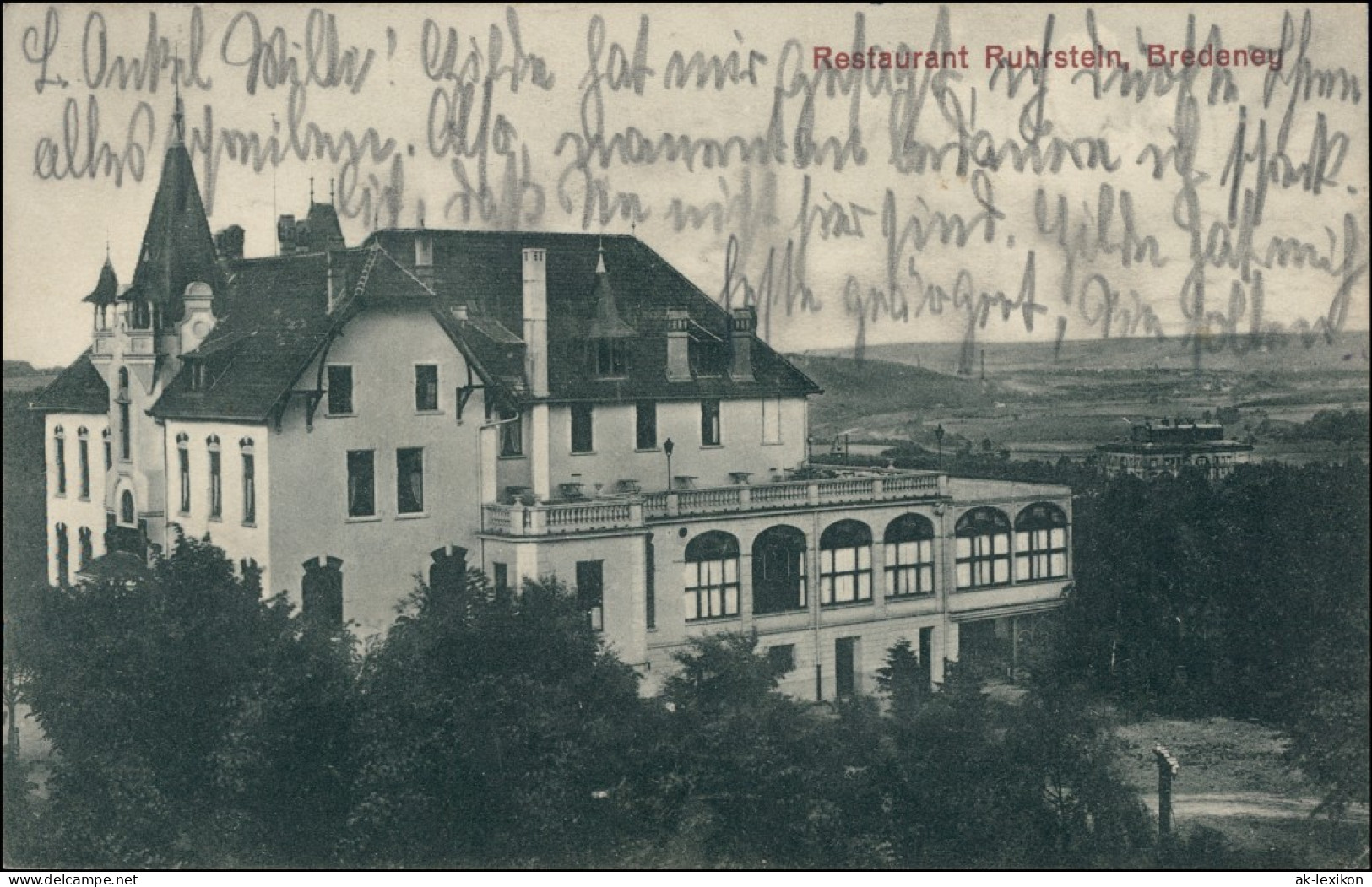 Ansichtskarte Bredeney-Essen (Ruhr) Hotel Ruhrstein 1916  - Essen