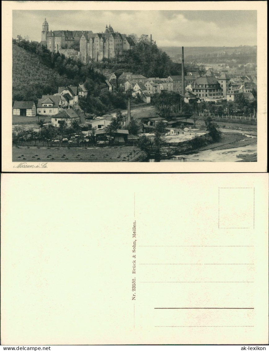 Ansichtskarte Nossen Fabrikanlagen, Stadt 1922  - Nossen