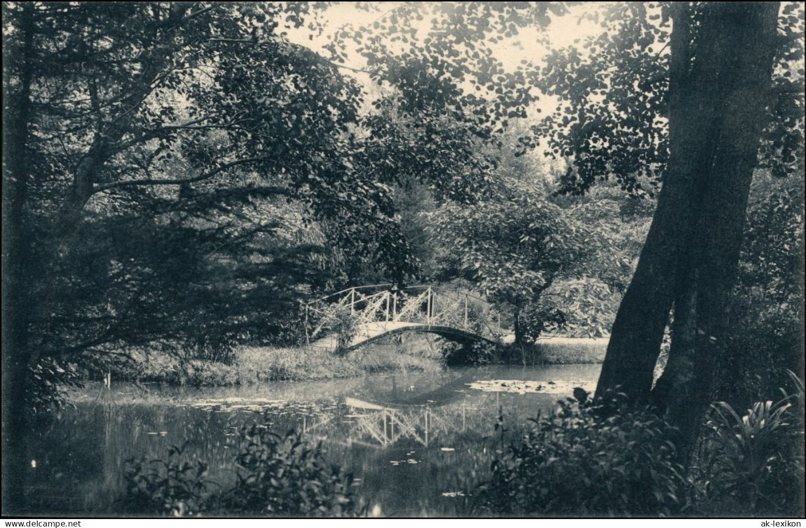 Ansichtskarte Borna Brücke Partie In Den Städtischen Anlagen 1914  - Borna