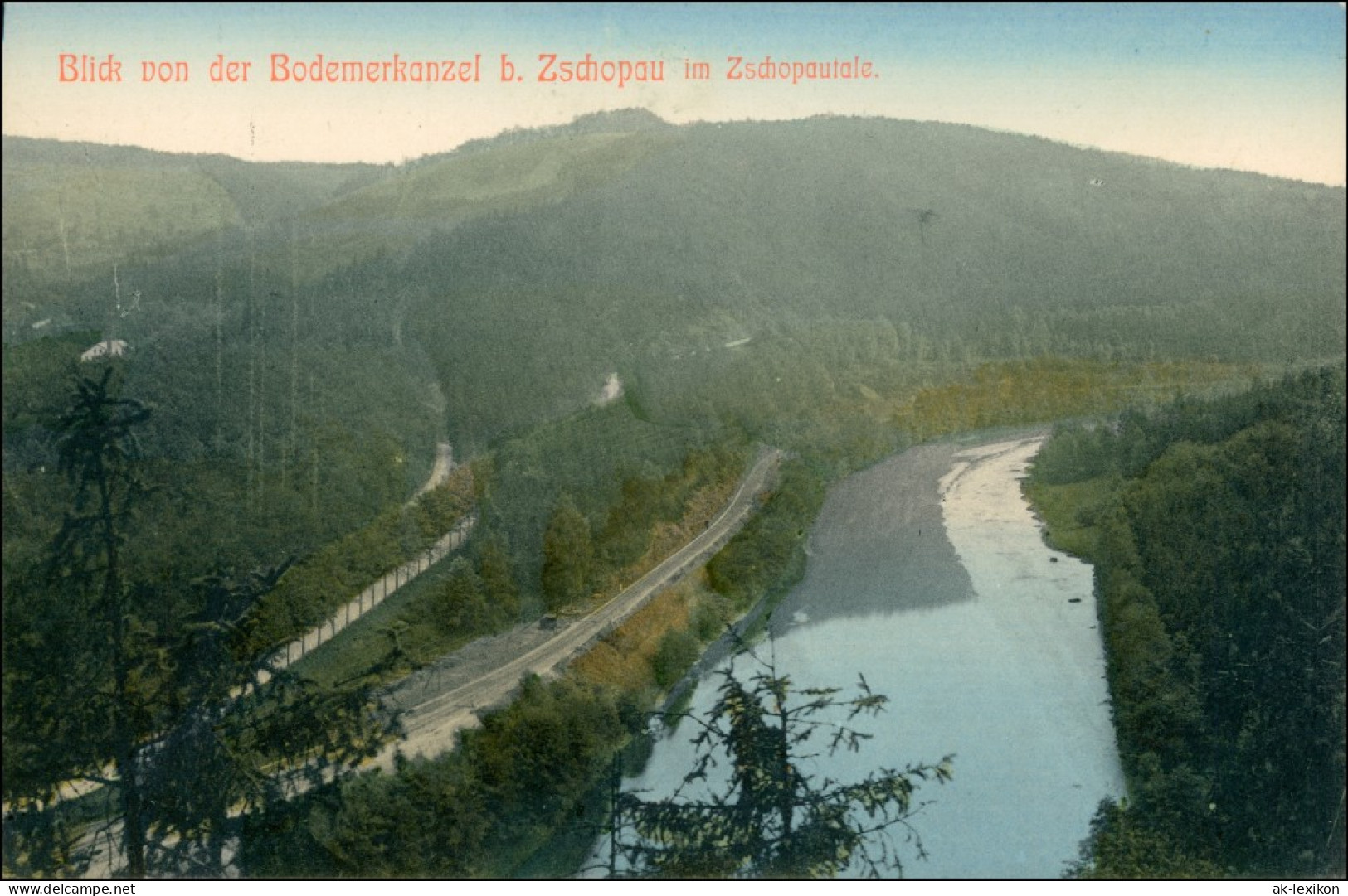 Ansichtskarte Zschopau Blick Von Der Bodemerkanzel - Zschopautal 1911  - Zschopau