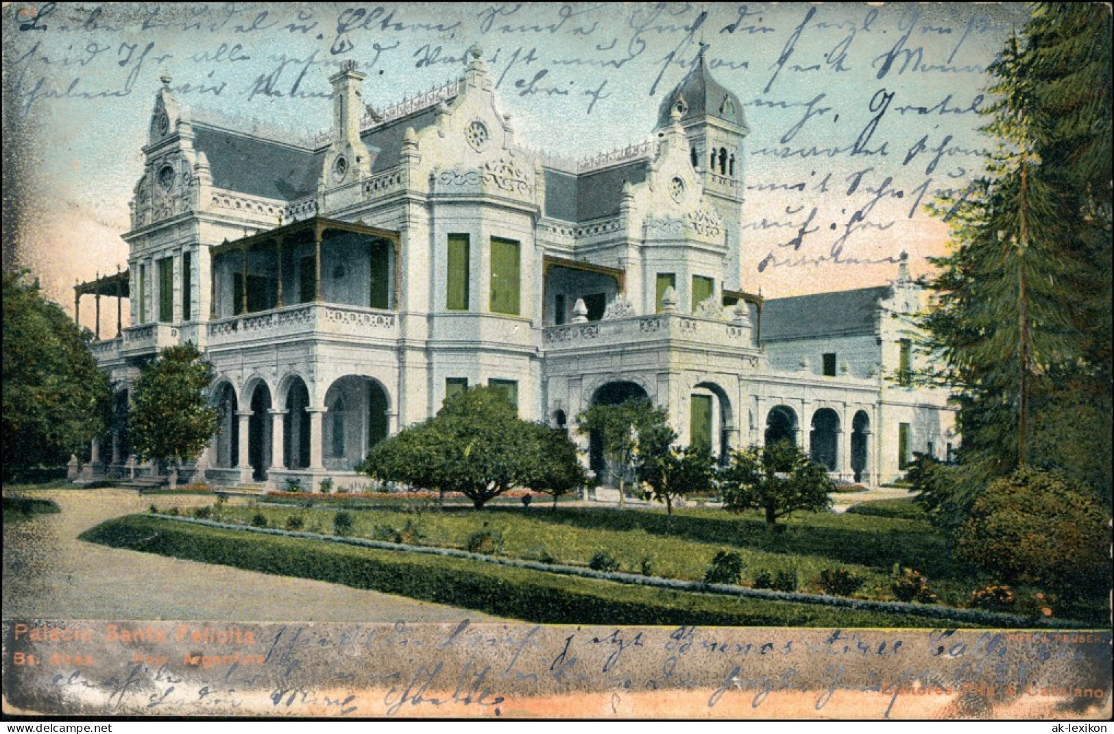 Postcard Buenos Aires Partie An Der Villa 1906  - Argentinien